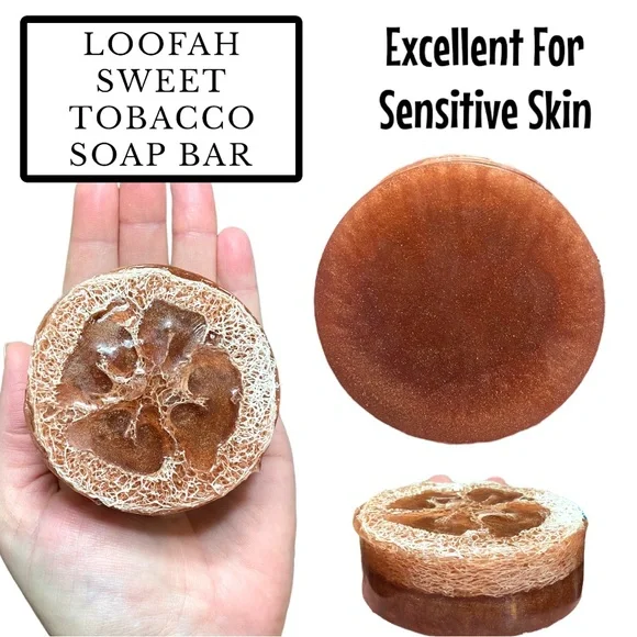 1 Bar, Sweet Tobacco Loofah Soap, Handmade, Great Gift Idea! ( PRICE FIRM ) - Picture 1 of 1